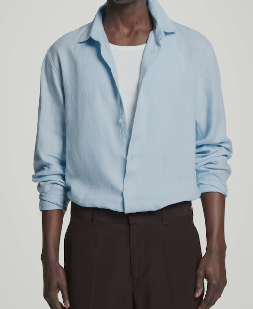 CAMICIA A MANICHE LUNGHE IN LINO TAGLIO RILASSATO