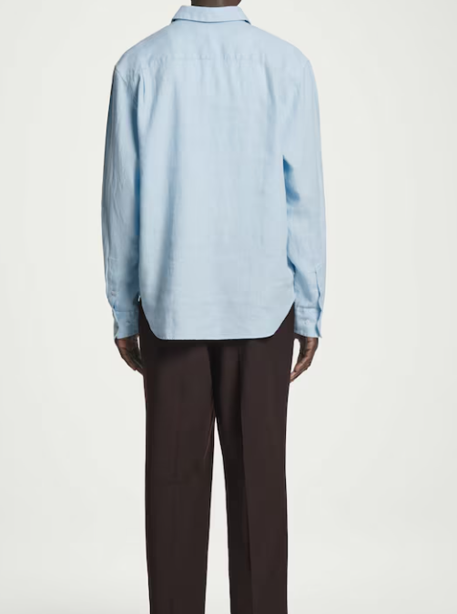 CAMICIA A MANICHE LUNGHE IN LINO TAGLIO RILASSATO
