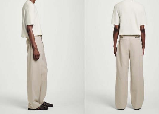 PANTALONI SARTORIALI A GAMBA LARGA